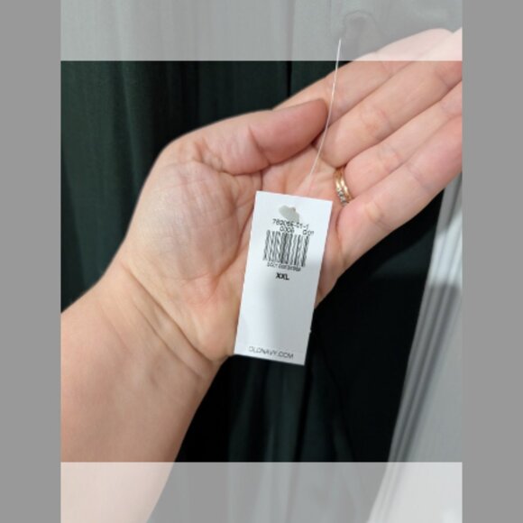 NWT Old Navy Green Long-Sleeve Jersey-Knit Swing Dress in Size XXL (20) - Picture 10 of 10